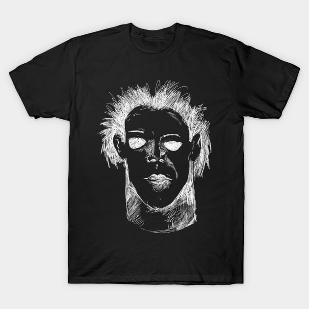 The Devil’s Eyes (white ink) T-Shirt by The Ghost In You